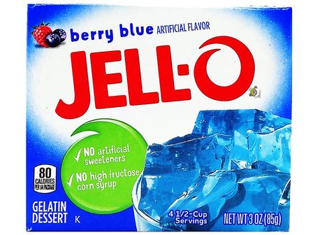  BERRY BLUE JELL-O - GEL&Eacute;E DE FRUITS BLEU