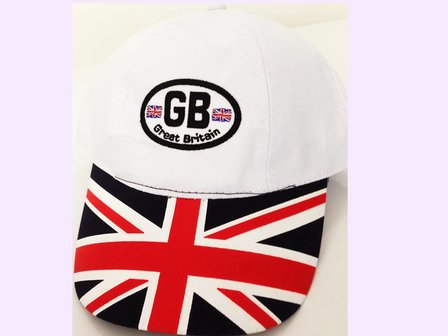 GB ADJUSTABLE BASEBALL CAP EMBRODED WHITE   