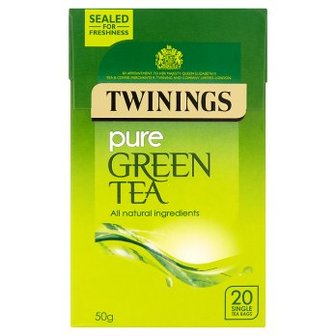 Twinings Pure th&eacute; vert,  20 Sachets